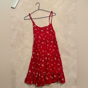 Red Floral Hollister dress, size XS
